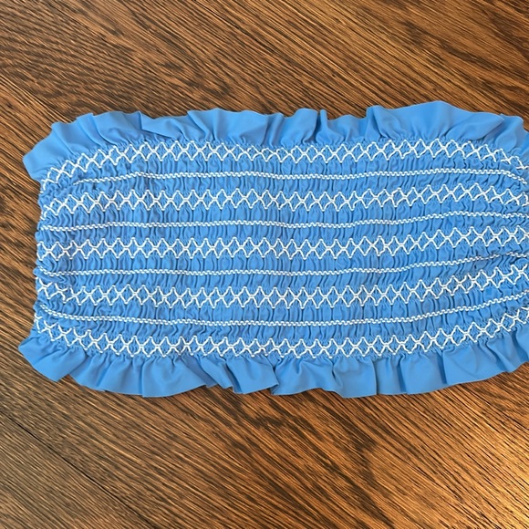 Tory Burch costs bandeau strapless smocked bikini swimsuit - Picture 5 of 7